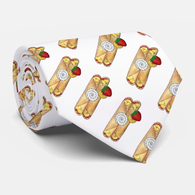 Cravate Banana fraise Crêpes Cuisine française Crème (Roulé)