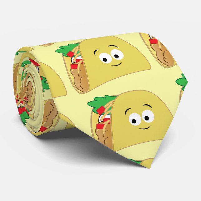 Cravate Bande dessinée de taco (Roulé)