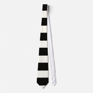 Cravate Bande noire et blanche