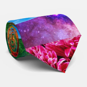 Cravate bandes arc-en-ciel - collage