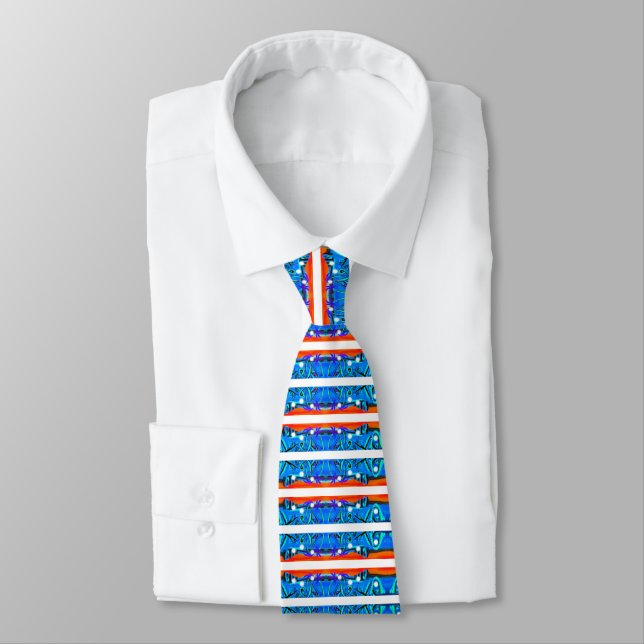Cravate Bandes de fête (Attaché)