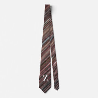 Cravate Bandes diagonales noires, Brown et blanches