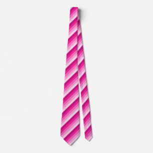 Cravate Bandes d'ombre rose chaud