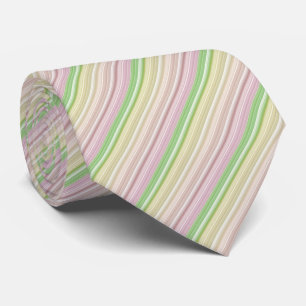 Cravate Bandes vert violet rose jaune