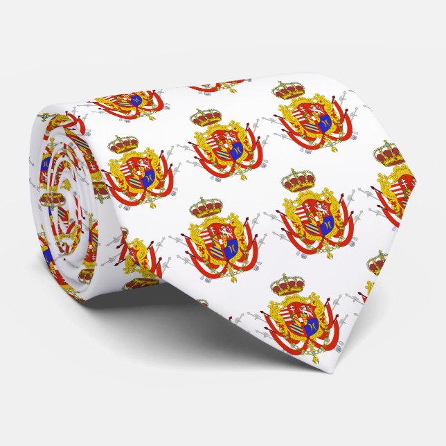 Cravate Bannière rouge blanc Grand-Duché de Toscane Cravat (Roulé)