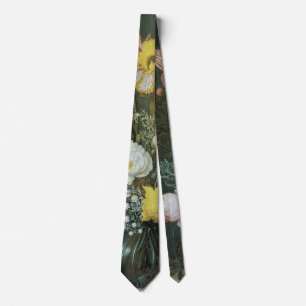 Cravate Baroque vintage, Bouquet de fleurs dans Vase de ve