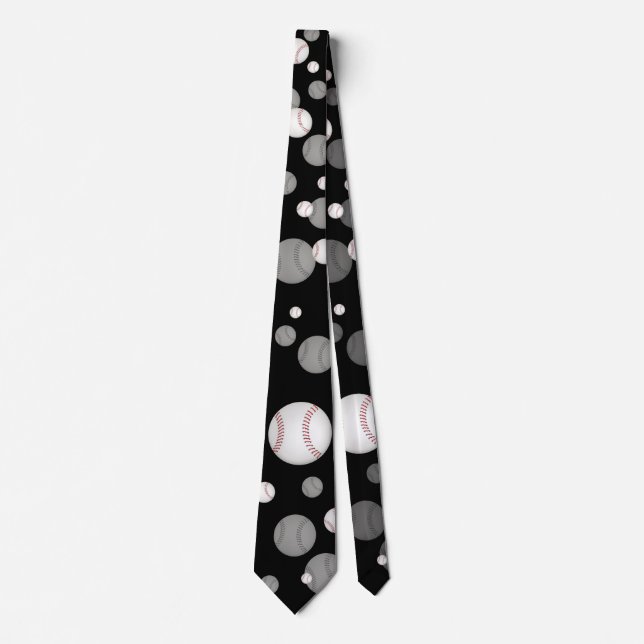 Cravate Baseball éparpillé | Cadeau sportif (Devant)