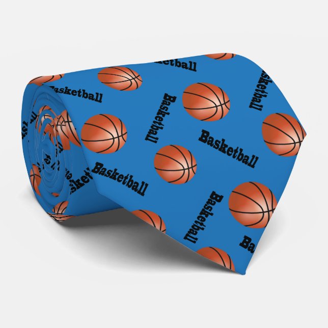 Cravate Basket-ball bleu sportif de l'arrière - plan | (Roulé)