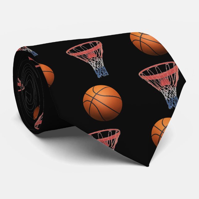 Cravate Basket-ball - Effet 3D (Roulé)