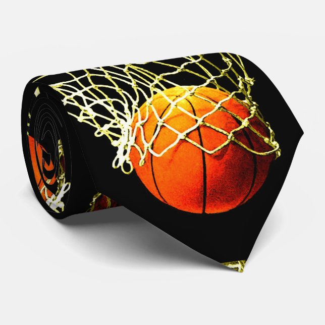 Cravate Basket-ball I Love (Roulé)