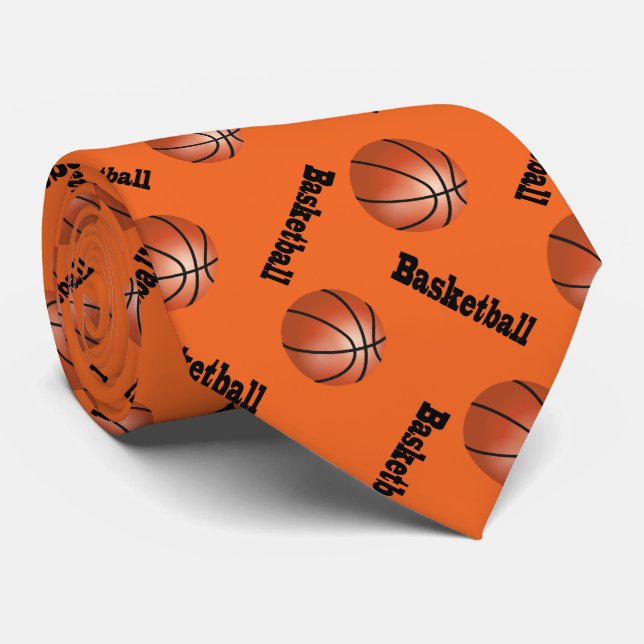 Cravate Basket-ball orange sportif de l'arrière - plan | (Roulé)