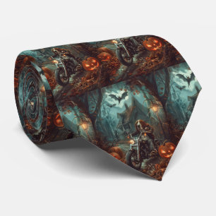 Cravate Basset Hound équitation moto Halloween effrayant