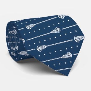 Cravate Bâtons blancs de crosse de marine et Motif de lign