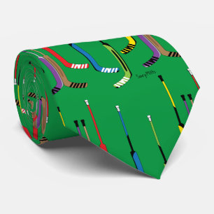 Cravate Bâtons de gardien de but de hockey multicolore ver