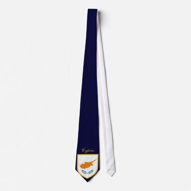 Cravate Beau drapeau de la Chypre (Devant)