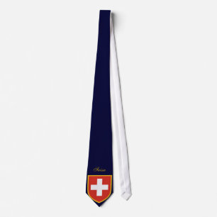 Cravate Beau drapeau de la Suisse - bras de manteau