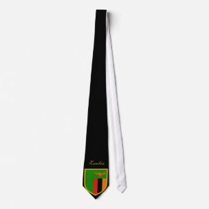Cravate Beau drapeau de la Zambie