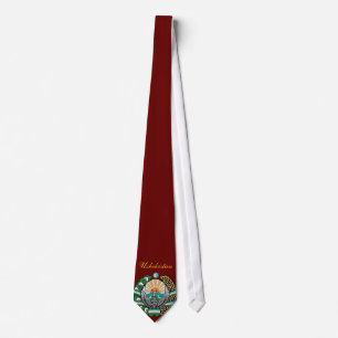Cravate Beau drapeau de l'Ouzbékistan