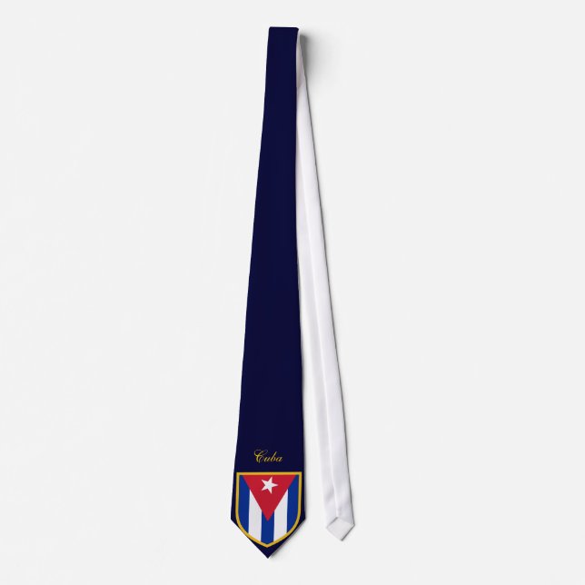 Cravate Beau drapeau du Cuba (Devant)