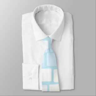 Cravate Bébé bleu mosaïque carrelée