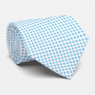 Cravate Bébé bleu sur blanc moyen Pois horizontaux