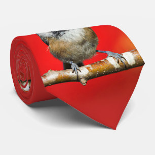 Cravate Bécasseau à carreaux noirs mignon avec feuilles d'