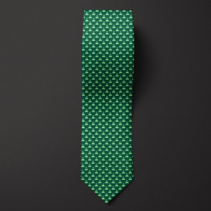 Cravate Bécher chimiste vert
