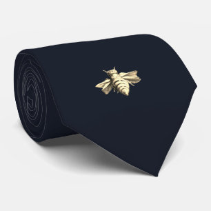 Cravate Bee - abeille - navy