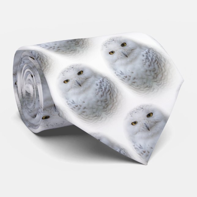 Cravate Belle, Dreamy et Serene Snowy Owl (Roulé)