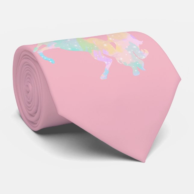 Cravate Belle et colorée licorne (Roulé)
