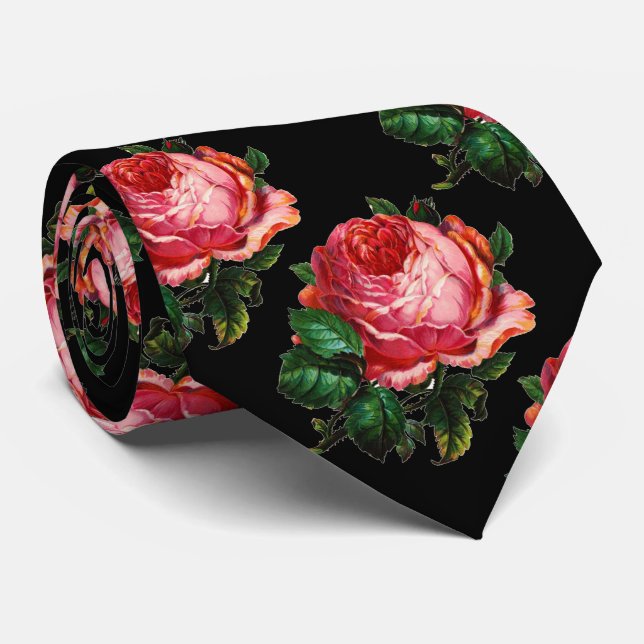 CRAVATE BELLE ROSE ROSE ROSE (Roulé)