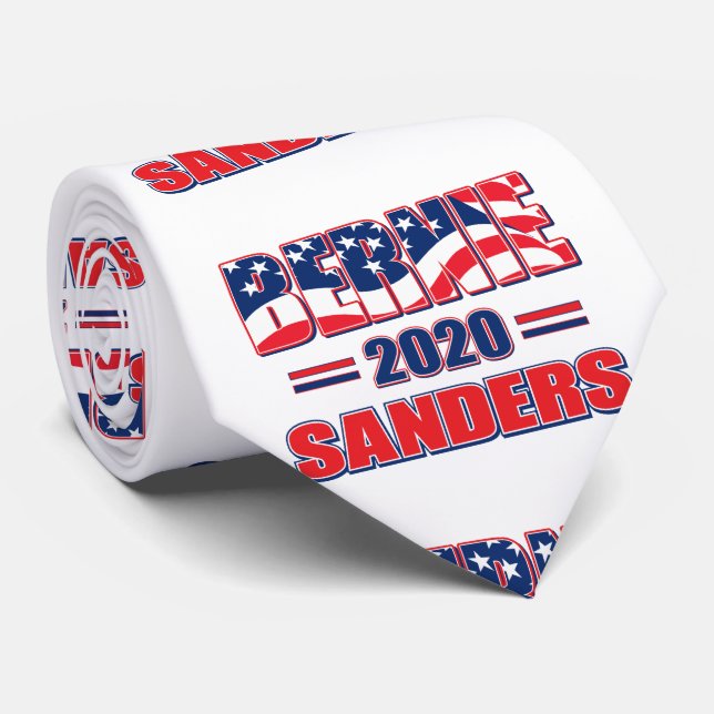 Cravate Bernie Sanders 2020 pour le président (Roulé)