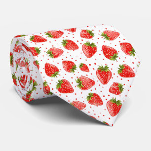 Cravate Berry fraise Motif sucré
