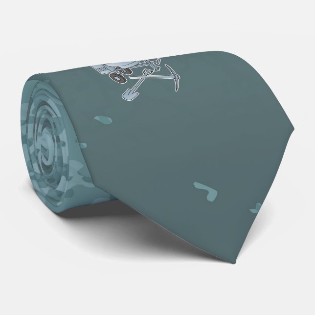 Cravate Béton bleu-gris (Roulé)