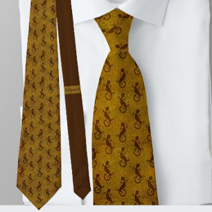 Cravate Beurre-scotch Brown Chameleon NeckTie