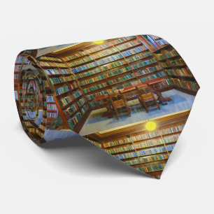 Cravate Bibliothèque Books Water Color,