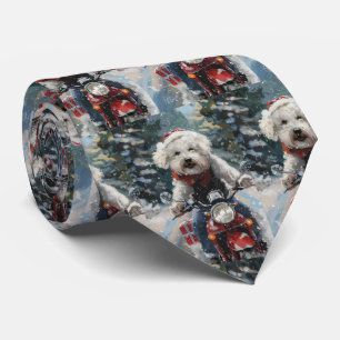 Cravate Bichon Frise Chien équitation Moto Noël