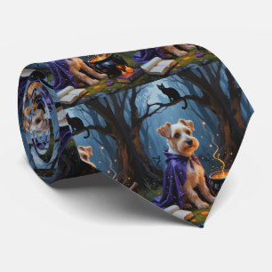 Cravate Biewer Terrier Chien Whimsical Halloween Peinture