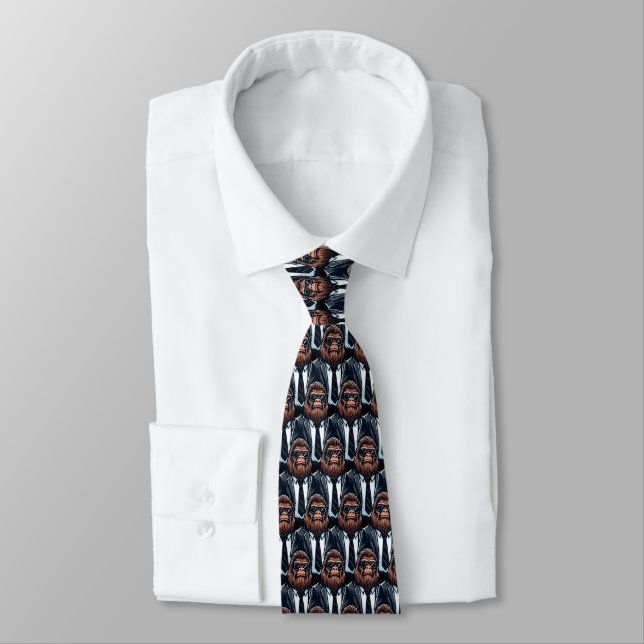 Cravate Bigfoot Business man - Cool Funny Sasquatch (Attaché)