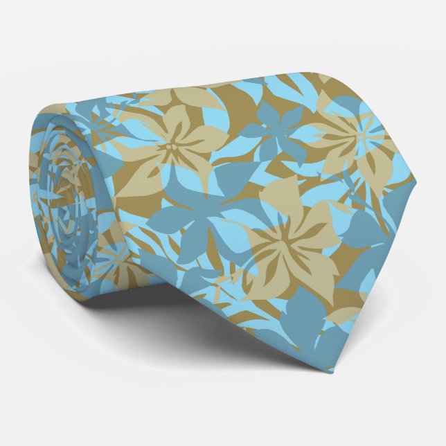 Cravate Bilatéral hawaïen de Kaanapali Camo imprimé (Roulé)