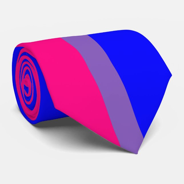 Cravate bisexuelle de fierté (Roulé)