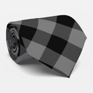Cravate Bison de bison de bûcheron à lunettes Plaid Motif
