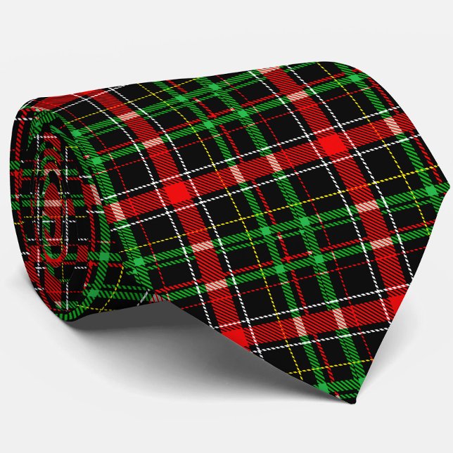 Cravate Black Christmas Flannel Plaid Tartan Design (Créateur téléchargé)