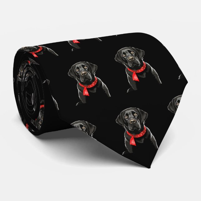 Cravate Black Lab Labrador Retriever Chien race (Roulé)