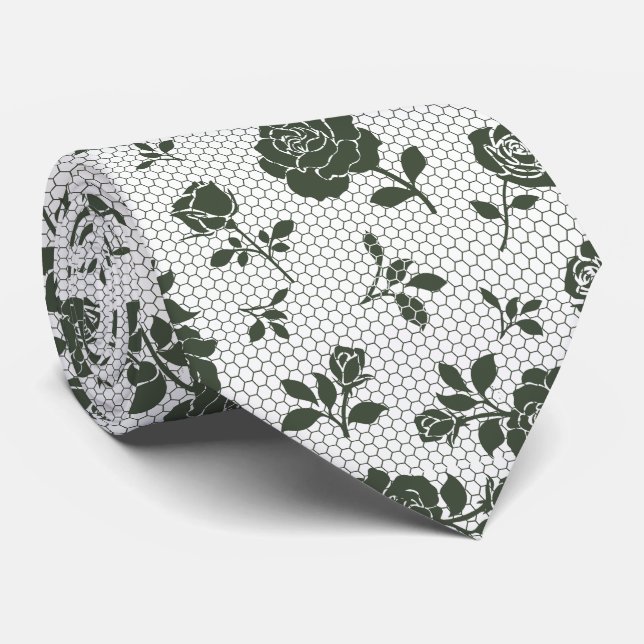 Cravate Black Lace Vintage (Roulé)