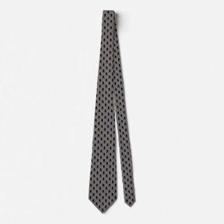 Cravate Black Pug Silhouettes on Grey Background Tie