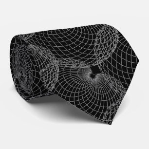 Cravate Black Smoke 000000 & Silver Grey "Spider Web"