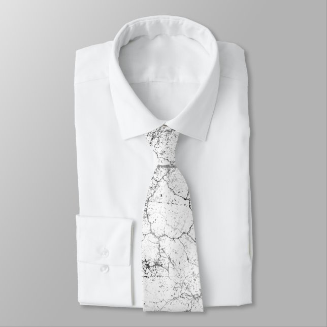 Cravate Blanc craqué (Attaché)