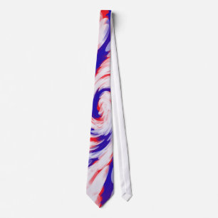 Cravate blanc et bleu rouges