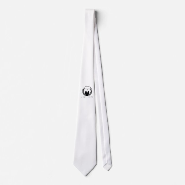 Cravate blanche anonyme (logo) (Devant)